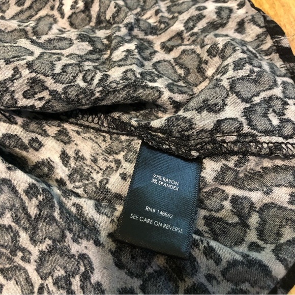 Torrid Black Grey Leopard Print Stretch Flare Sleeveless Top Womens Size 1 - Picture 5 of 8
